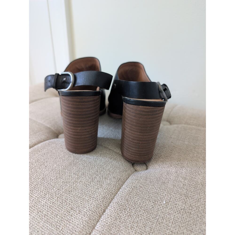 Madewell The Riley Convertible Slingback Mules in Black Leather 8.5 - Picture 6 of 6